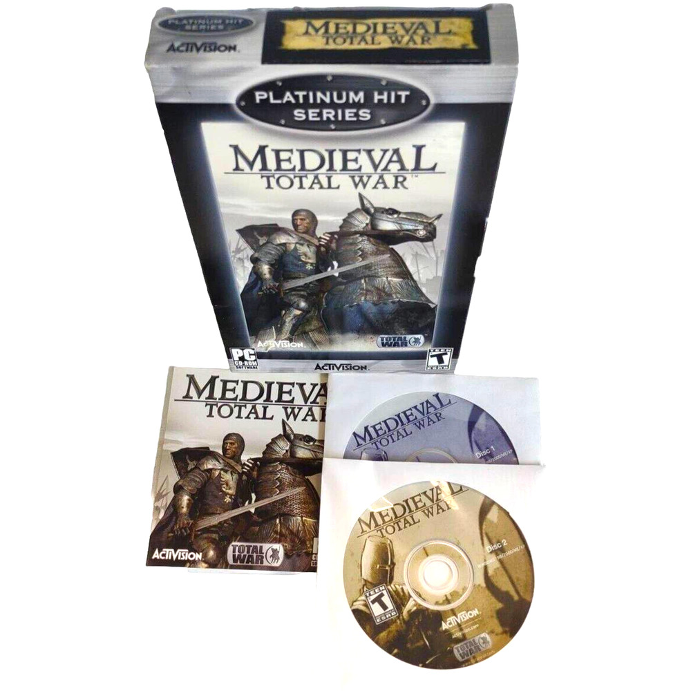 Vntg Medieval Total War Big Box Pc CD Rom Game Toy Collectible Entertainment